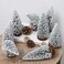 YATAI 20Pcs Mini Christmas Tree With Wooden Base - 8cm