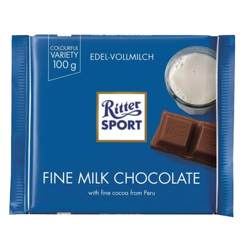 Ritter Sport With Milk Chocolate Edel-Vollmilch 35Percent  Cacao