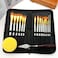 KKmoon-17pcs Artist Paint Brush Set with Canvas Bag Paint Scraper Sponge for Watercolor Brush Oil Acrylic Drawing Painting Art Supplies