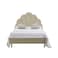 In House Napoli Velvet Bed Frame - King - 200x180 cm - Ivory