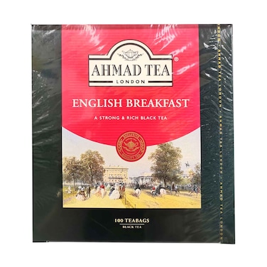 أحمد تي لندن الإفطار الإنجليزي، شاي أسود قوي وغني، 100 كيس شاي