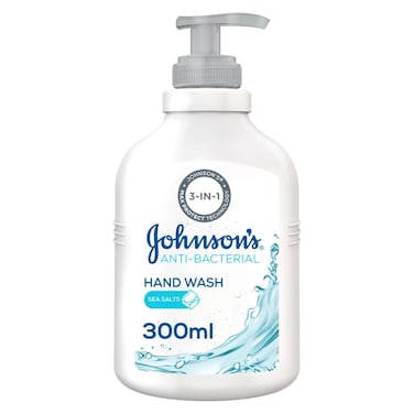 Johnson&#39;s  Anti-Bacterial Sea Salts Hand Wash, Glycerin, Max Protect 300ml