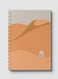 Lowha Spiral Notebook With 60 Sheets And Hard Paper Covers With Minimalist Dune Design, For Jotting Notes And Reminders, For Work, University, School