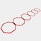 ULTIMAX Hexagonal Speed agility Ladder 6 Rings Set, Agility Footwork Training and Speed Hurdles Ladder, Fitness Equipment Sport Workout Home Gym-Assorted Color