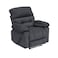 In House Velvet Rocking Recliner Chair - Dark Grey - NZ60