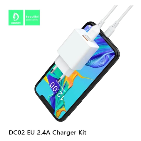 Demmen D02T 2.1A Type C Charging Kit White