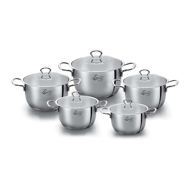 طقم حلل زينوكس كلاسيك ستانلس ستيل - 10 قطع