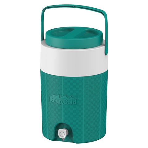 Cosmoplast Keep Cold Water Jug With Faucet 502250 Green 13.6L