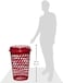 Cosmoplast 65L Round Tall Laundry Bin, Dark Red
