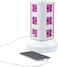 3 Layers Extension Outlet With 2 USB Ports, Universal Vertical Multi Socket, 2.8M Cord and UK-Plug Multi Charging Station (Pink)