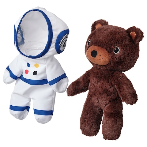 YALLABUYIT Soft toy with astronaut suit, bear, 28 cm