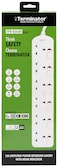Terminator Brand UK Socket Power Extension With Individual Switches - 6way 3M