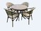 ALUMINIUM ROUND DINING SET (TABLE SIZE: DIA.90CM)