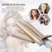 Electric Ceramic 3 Barrel Big Wave Professional Hair Curling Iron Styling Tool, Temperature indicator, Dual Voltage