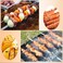 Flat Stainless steel BBQ Skewer with Tube, Reusable Needle Stick for Grilling - Barbecue Accessories (35 cm)