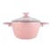 Farah Ceramic Cookware Set Pink 9 PCS