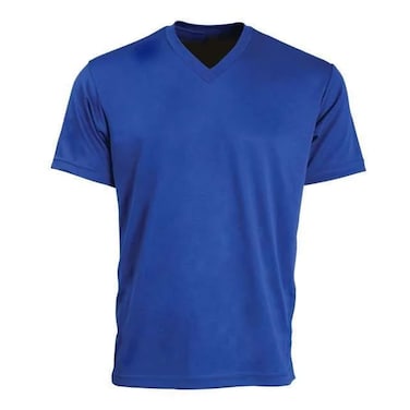 V-Neck Solid T-Shirt  Medium Cobalt