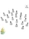 Generic 22-Piece Cake Decorating Kit Set Silver 20x2.5x16cm