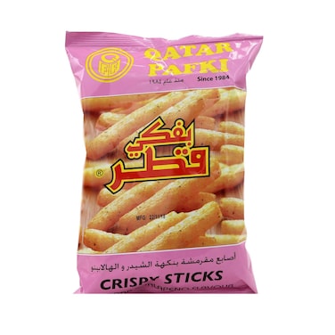 Qatar Pafki Crispy Sticks Cheddar &amp; Jalapeno Flavour 80g