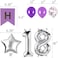 Party Time 29-Pieces Purple and Silver 18th Birthday Party Decorations Set with Happy Birthday Banner, Confetti Balloons, Foil Balloons for Birthday Party Supplies
