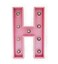 LED Marquee Letter Light Sign Wooden Pink (H) 25cm