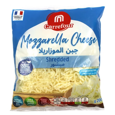 Carrefour Shredded Mozzarella Cheese 200g