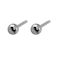 Caflon Fashion Sense, White Stainless Ball Earring - 3 mm