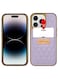 ONEGIF Design iPhone 14 Pro Case Premium Leather Case Cover with Card Slot Holder Purple