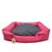 Nutrapet L-86Cm W-65Cm H-19Cm Lounger Bed Pink &amp; Grey L
