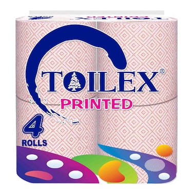 Toilex Printed Blue Toilet Tisue 4 Pack