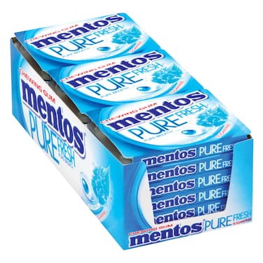 MENTOS GUM P/FRESH MINT 14GX18