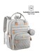 Moon Karyme Diaper Bag Pack With Pacifier Case, Grey