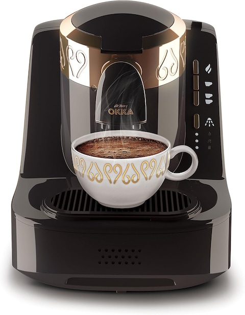 Arzum Okka Professional Electric Turkish Coffee Maker, Fully Automatic, Black, Copper, OK001B, 1 Year UAE Warranty