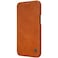 Nillkin Case for iPhone 12 Pro Max (6.7 Inch), Qin Leather Series [With Card Holder] Stylish Cover Durable Slim PU Leather Flip Wallet [ Designed for iPhone 12 Pro Max Case ] - Brown