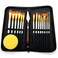 KKmoon-17pcs Artist Paint Brush Set with Canvas Bag Paint Scraper Sponge for Watercolor Brush Oil Acrylic Drawing Painting Art Supplies