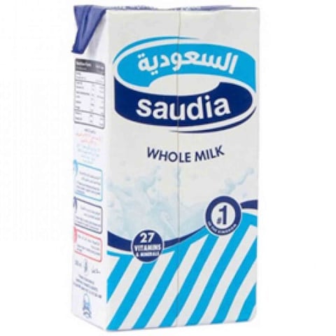 Saudia Milk Whole Fat 1 Liter 