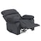 In House Velvet Rocking Recliner Chair - Dark Grey - NZ60
