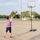 XIANGYU Inground adjustable height basketball hoop stand, steel ring with springs portable basketball hoop stand for kids