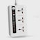Porodo Power Socket Strip, 4 USB Port 3.4A + 1 Quick Charge 3.0 With 3 Universal Power Sockets 10A, Independent Power Switch With Timer,Sockets USB Hubs,Charging Station,Over Heat Protection (White)