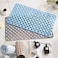 Non-Slip Bath Mat, Soft TPE Shower Mat with Suction Cups and Drain Holes, Bathroom Anti-Slip Mat for Shower, Bathtub (120 * 80cm, Grey)
