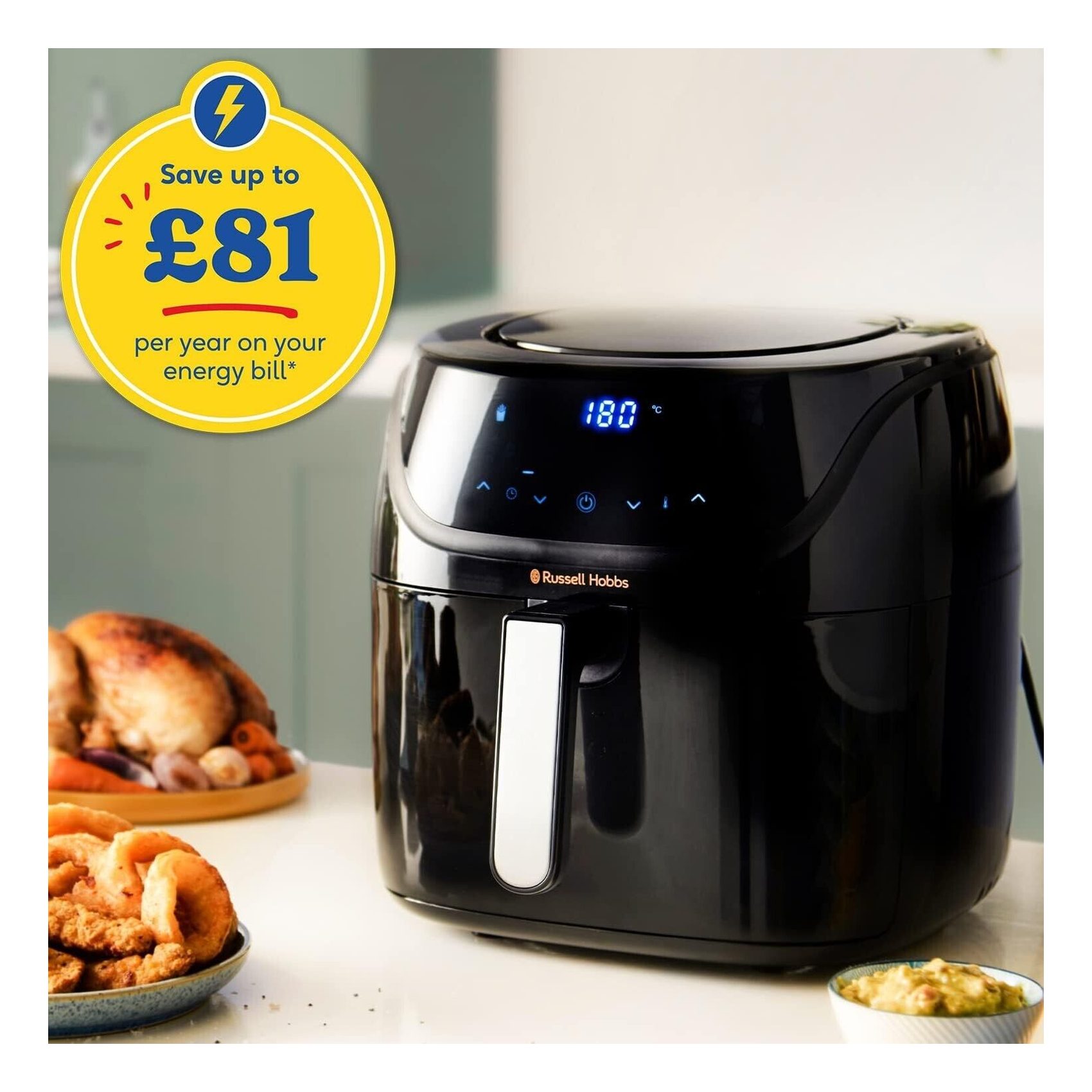 Russell Hobbs SatisFry Extra Large Air Fryer 27170GCC Black 8L