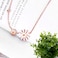 Aiwanto Necklace Rose Golden Neck Chain Necklace Simple Pendant Necklace