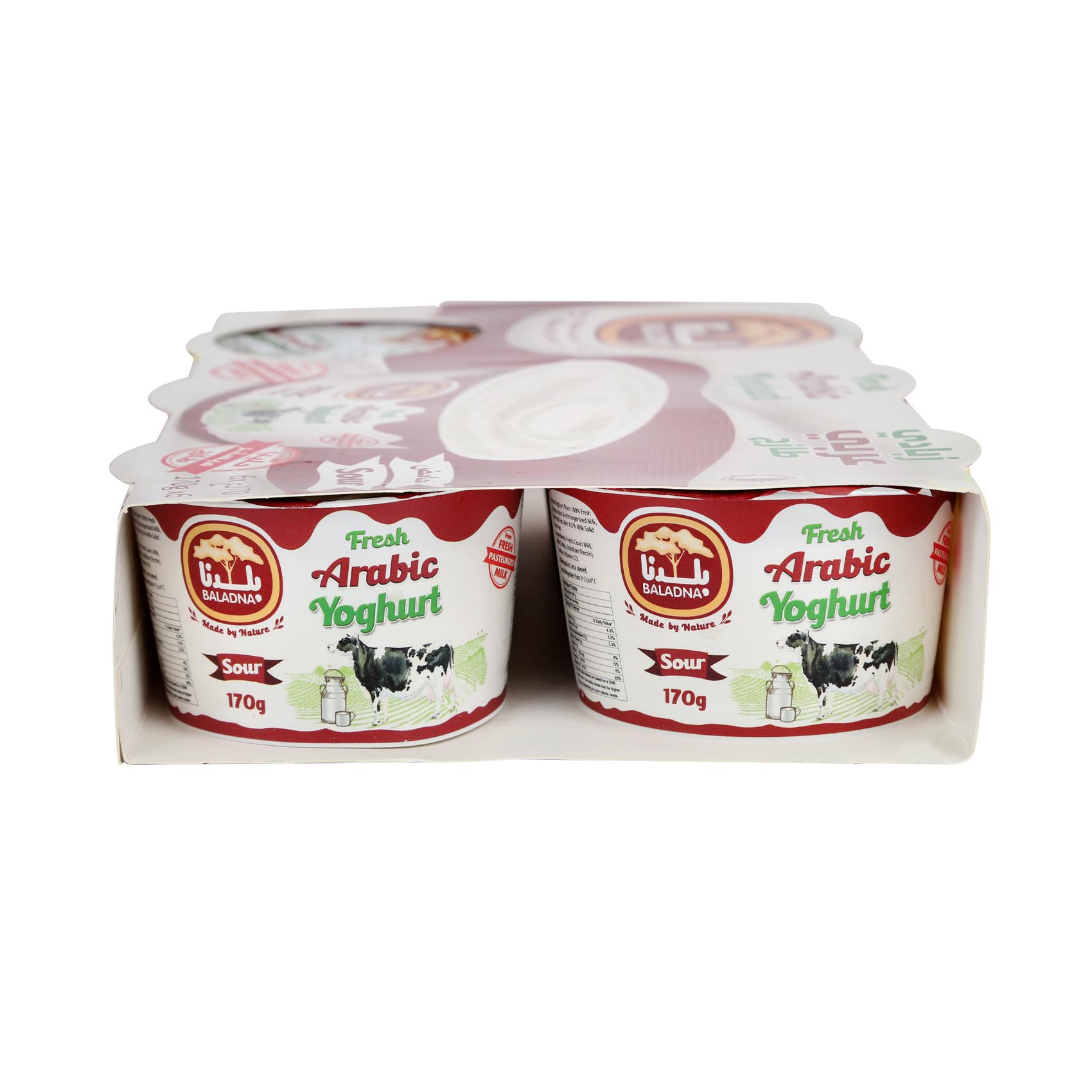 Baladna Fresh Arabic Yoghurt Full Fat  170gx6&#39;s