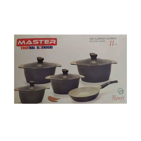 Master Granit Cooking Set - 11 Pieces - Grey
