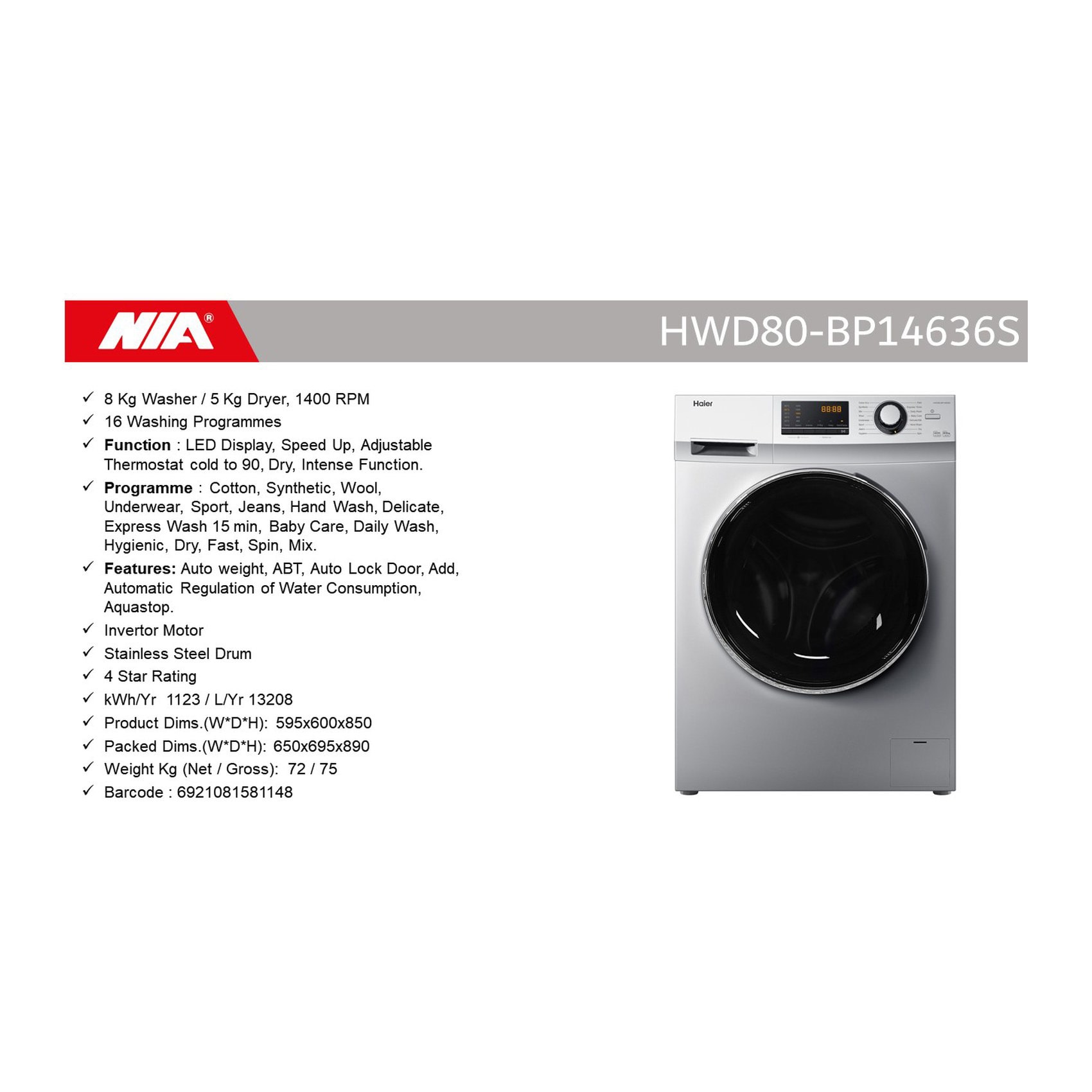 ⭐️Haier 商品ID m41483414276 ⭐️Haier 商品ID m41483414276