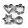 Generic 12 Pieces Cookie Cutter Set, 4 Different Shapes, 3 Sizes, Stainless Steel
