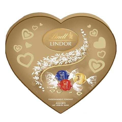 Lindt LINDOR Assorted Chocolate Heart Box 200g