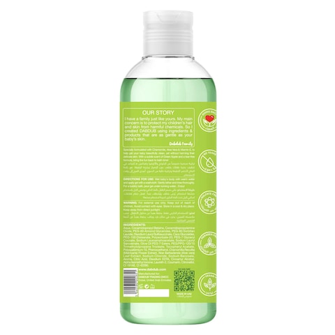 Dabdub Apple Delight 2-In-1 Foaming Shower Gel And Bubble Bath Green 480ml