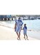 Dock &amp; Bay Poncho with Hood for Kids, Super Absorbent, Quick Dry Beach &amp; Pool Towel, Compact &amp; Lightweight - Age 7 to 10 - WHITSUNDAY BLUE