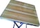 In-House In House Folded Table With Aluminum Framin House Folded Table With Aluminum Frame, 60X60 cm, Square, Assorted Color, Brown